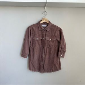 Girls corduroy button up dress